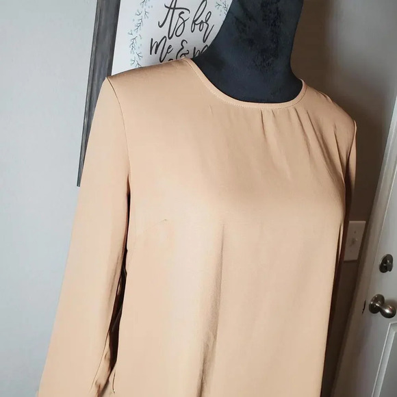 Forever 21 Tan Tunic 3/4 Sleeve Blouse Size Medium - Picture 3 of 8